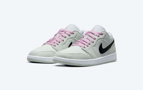 Refreshing pink embellishment! The new Air Jordan 1 Low SE CZ0776-300 is coming soon!