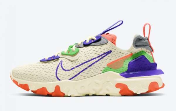 Nike React Vision Beige/Green-Purple-Coral 2021 New Arrival CI7523-104
